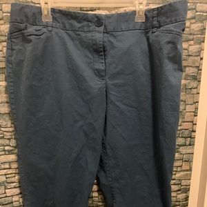 The Loft. Blue/gray chino style slacks, Petite fit
